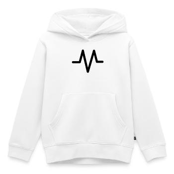 battement de coeur - Sweat Premium à capuche enfant bio - blanc - Devant - AI Model Kid Female (0cm)