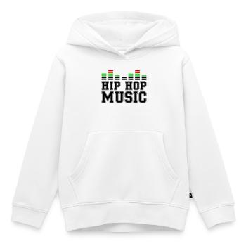 Musique Hip Hop - Sweat Premium à capuche enfant bio - blanc - Devant - AI Model Kid Female (0cm)