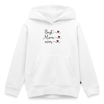 Meilleure maman - Sweat Premium à capuche enfant bio - blanc - Devant - AI Model Kid Female (0cm)