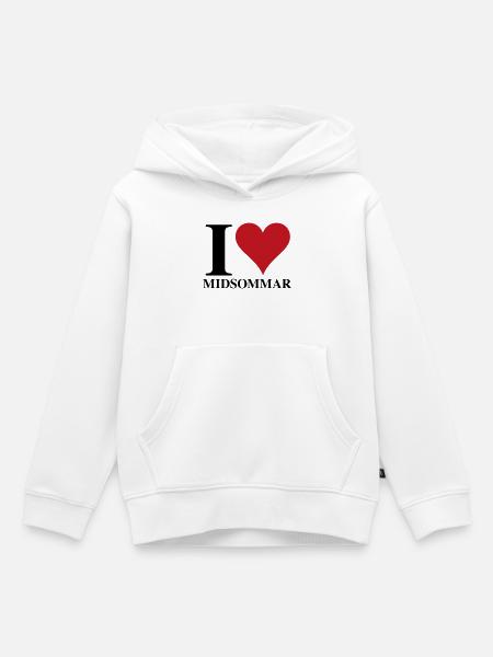 Ich liebe Mittsommer - Kinder Premium Organic Hoodie - Weiß