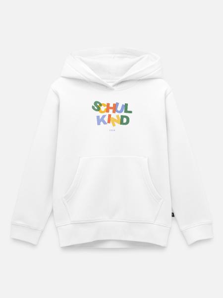 Schulkind 2026 - Kinder Premium Organic Hoodie - Weiß