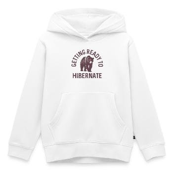 Ready for Hibernation Bear - Kids Premium Organic Hoodie - white - Front - AI Model Kid Female (0cm)