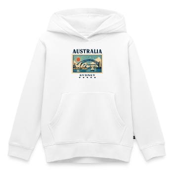 Sydney Harbour Magic en tant que marque de voyage - Sweat Premium à capuche enfant bio - blanc - Devant - AI Model Kid Female (0cm)