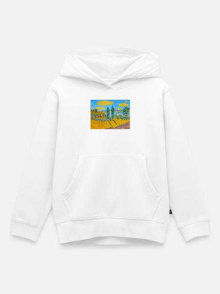 Toskanische Landschaft - Kinder Premium Organic Hoodie - Weiß