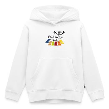 Endlich Schule Matteo  - Kinder Premium Organic Hoodie - Weiß - Vorne - AI Model Kid Female (0cm)