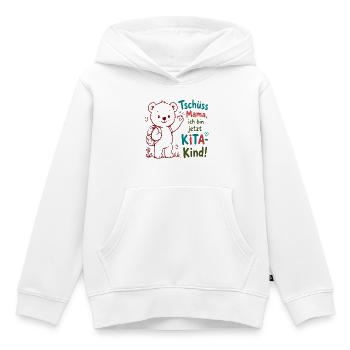 Kita Abschied Bär - Kinder Premium Organic Hoodie - Weiß - Vorne - AI Model Kid Female (0cm)