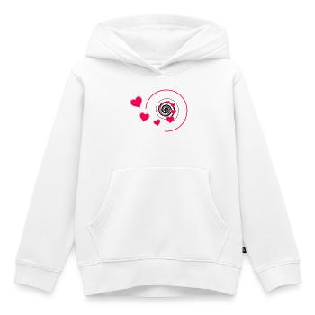 Love - Kinder Premium Organic Hoodie - Weiß - Vorne - AI Model Kid Female (0cm)