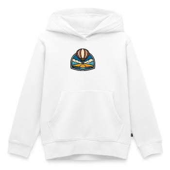 Sonnenaufgang Ballon über Meer - Kinder Premium Organic Hoodie - Weiß - Vorne - AI Model Kid Female (0cm)