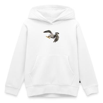 Möwe mit Pommes frites - Kinder Premium Organic Hoodie - Weiß - Vorne - AI Model Kid Female (0cm)