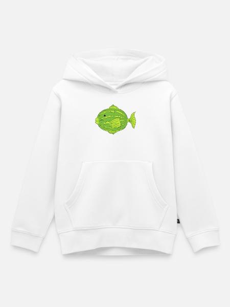 Puffy der Melonenfisch - Kinder Premium Organic Hoodie - Weiß