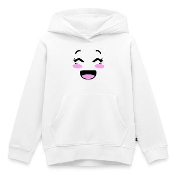 Süßes Gesicht Im Kawaii-Stil - Kinder Premium Organic Hoodie - Weiß - Vorne - AI Model Kid Female (0cm)