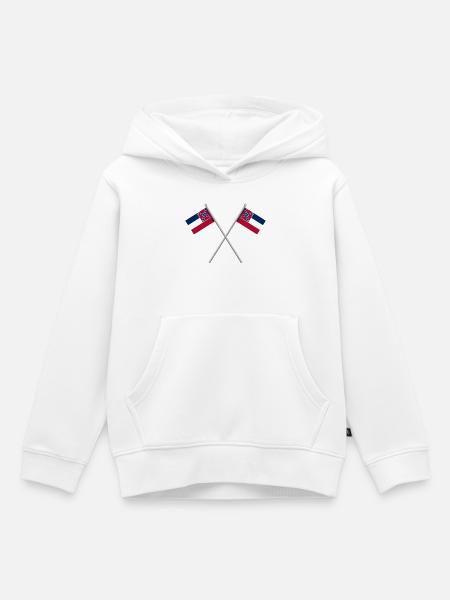 Mississippi-Flagge - Kinder Premium Organic Hoodie - Weiß