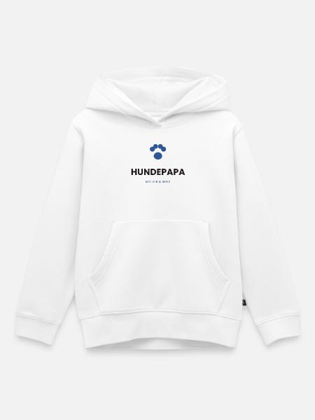 Hundepapa mit Leib & Seele - Kinder Premium Organic Hoodie - Weiß
