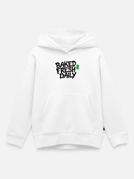 Neonalien Skizze auf Dunklem Hintergrund - Kinder Premium Organic Hoodie - Weiß