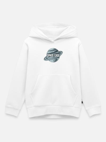 Space Case Planetenkreis Retro-Logo - Kinder Premium Organic Hoodie - Weiß