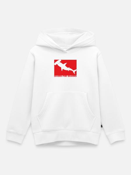 Taucher für Haie - Kinder Premium Organic Hoodie - Weiß
