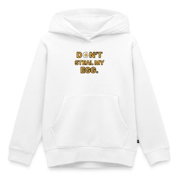 Spiegelei – Don’t steal my egg – Frühstück Spruch - Kinder Premium Organic Hoodie - Weiß - Vorne - AI Model Kid Female (0cm)