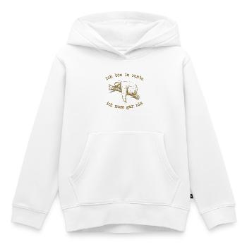 ich bin in rente ich muss gar nix - Kinder Premium Organic Hoodie - Weiß - Vorne - AI Model Kid Female (0cm)