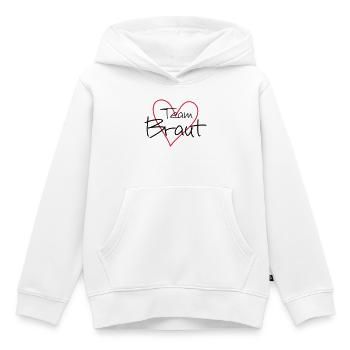 Team Braut Herz Party - Kinder Premium Organic Hoodie - Weiß - Vorne - AI Model Kid Female (0cm)