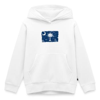 South Carolina Vintage Flagge - Kinder Premium Organic Hoodie - Weiß - Vorne - AI Model Kid Female (0cm)