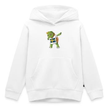 Schweden Dabbing Schildkröte - Kinder Premium Organic Hoodie - Weiß - Vorne - AI Model Kid Female (0cm)
