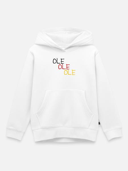 OLE OLE OLE PINSEL - Kinder Premium Organic Hoodie - Weiß
