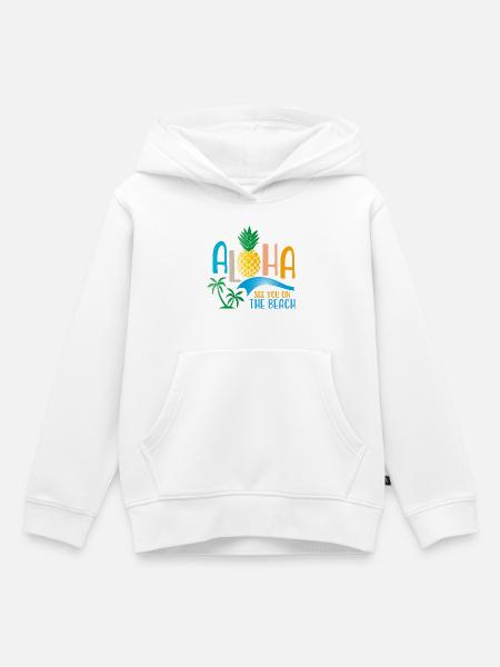 Beach - Kinder Premium Organic Hoodie - Weiß