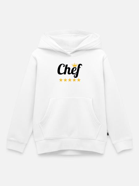 Chef - Kinder Premium Organic Hoodie - Weiß