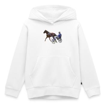 Trabrennen Traber Motiv - Kinder Premium Organic Hoodie - Weiß - Vorne - AI Model Kid Female (0cm)