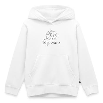 Planète Terre - Sweat Premium à capuche enfant bio - blanc - Devant - AI Model Kid Female (0cm)
