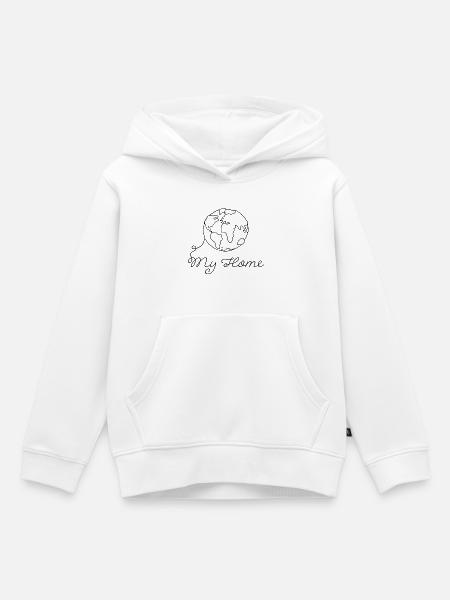 Planet Erde - Kinder Premium Organic Hoodie - Weiß
