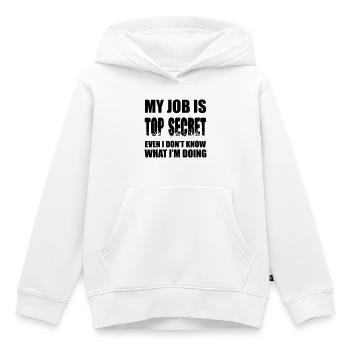 Des phrases drôles - Sweat Premium à capuche enfant bio - blanc - Devant - AI Model Kid Female (0cm)