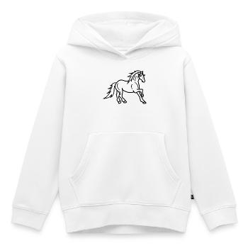 Pferde Pferdeliebe Pferdenarr Islandpferde - Kinder Premium Organic Hoodie - Weiß - Vorne - AI Model Kid Female (0cm)