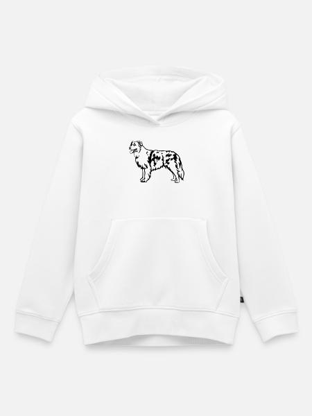 Australian Shepherd - Kinder Premium Organic Hoodie - Weiß