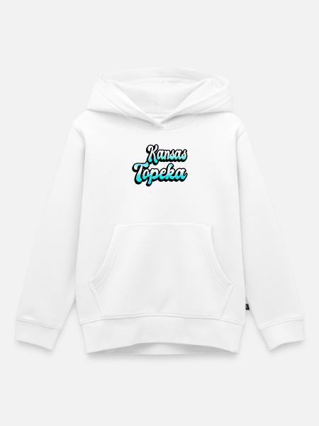 Topeka Kansas Design - Kinder Premium Organic Hoodie - Weiß