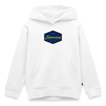 Johannesburg Vintage Sign Blau Gelb - Kinder Premium Organic Hoodie - Weiß - Vorne - AI Model Kid Female (0cm)