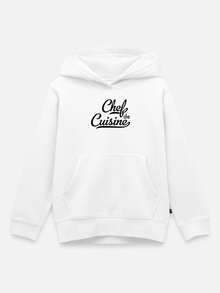 Chef de Cuisine - Hoodie Premium barn ekologisk - vit