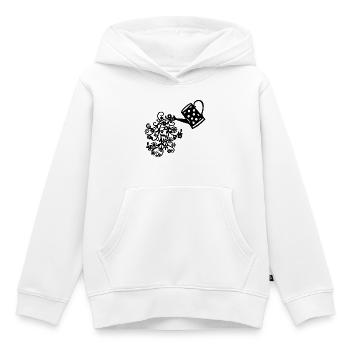The Return of Spring (Black) - Kids Premium Organic Hoodie - white - Front - AI Model Kid Female (0cm)