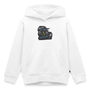 I'm 1st Grade | Blackboard Chalk - Blue Green - Kids Premium Organic Hoodie - white - Front - AI Model Kid Female (0cm)