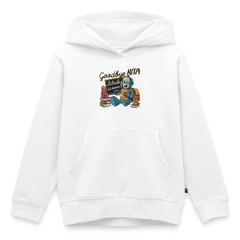 Einschulung Roboter erster Schultag - Kinder Premium Organic Hoodie - Weiß - Vorne - AI Model Kid Female (0cm)