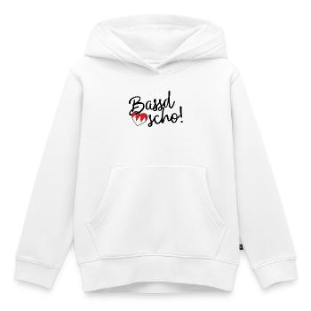 Bassd scho! - Kinder Premium Organic Hoodie - Weiß - Vorne - AI Model Kid Female (0cm)
