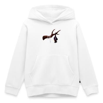 Flughund mit Ast, Rosenkränze, verschenken - Kinder Premium Organic Hoodie - Weiß - Vorne - AI Model Kid Female (0cm)