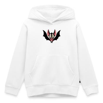 Chauve-souris - Sweat Premium à capuche enfant bio - blanc - Devant - AI Model Kid Female (0cm)