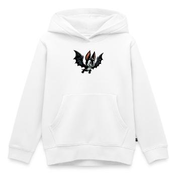 Chauve-souris - Sweat Premium à capuche enfant bio - blanc - Devant - AI Model Kid Female (0cm)