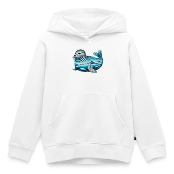 Siegel - Kinder Premium Organic Hoodie - Weiß - Vorne - AI Model Kid Female (0cm)