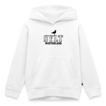 Sylt Westerland - Sweat Premium à capuche enfant bio - blanc - Devant - AI Model Kid Female (0cm)