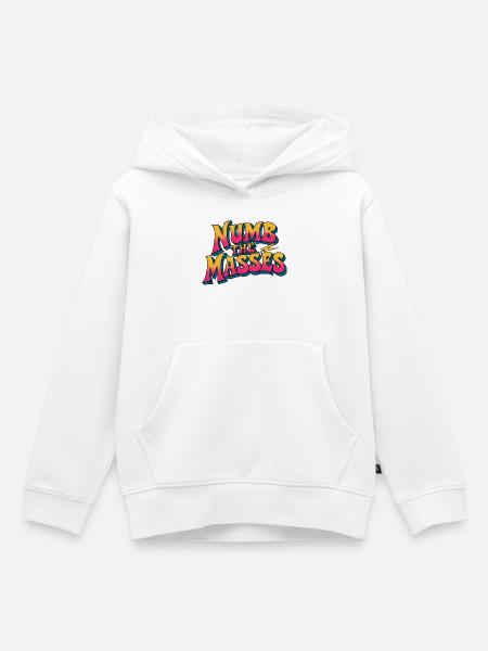 Numb The Masses - Kinder Premium Organic Hoodie - Weiß