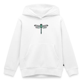 Libelle - Kinder Premium Organic Hoodie - Weiß - Vorne - AI Model Kid Female (0cm)