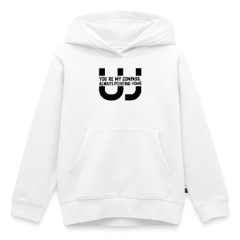 Himmlisches Mond- und Sternmuster - Kinder Premium Organic Hoodie - Weiß - Vorne - AI Model Kid Female (0cm)