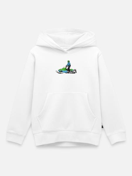 Snowmobile - Kinder Premium Organic Hoodie - Weiß